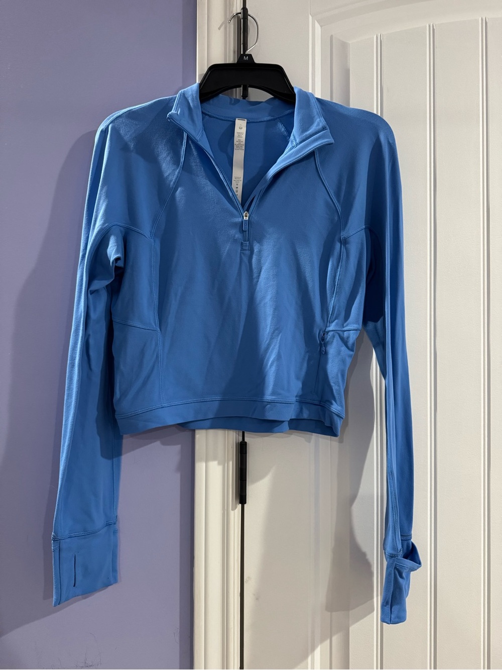 lululemon athletica cobalt blue quarter-zip pullover